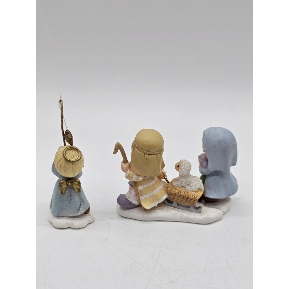 Precious Moments Nativity Holy Family & Angel With Star Mini Figurines Christmas - Picture 5 of 13